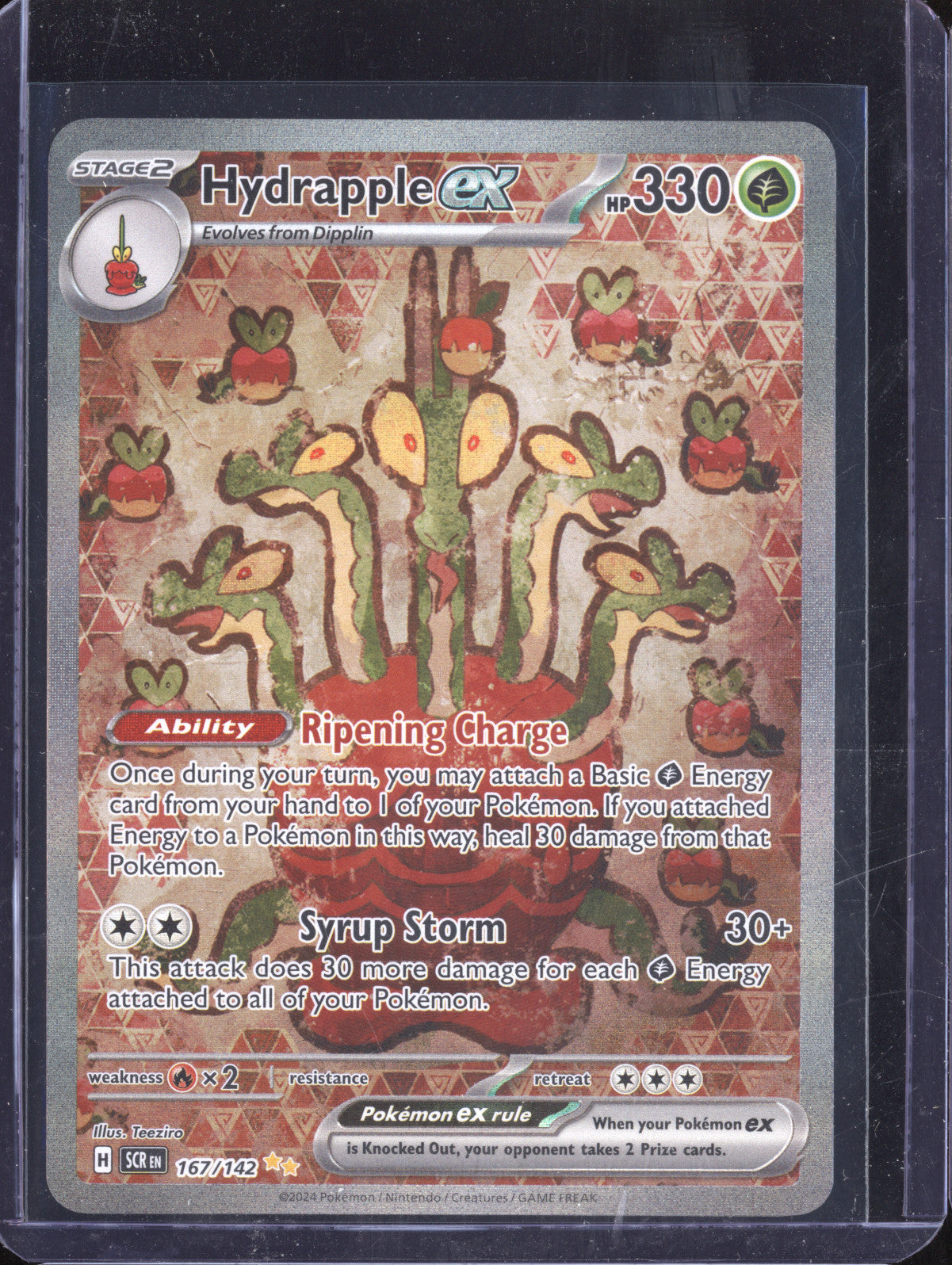 Hydrapple ex 2024 Pokemon Stellar Crown 167/142 Special Illustration Rare