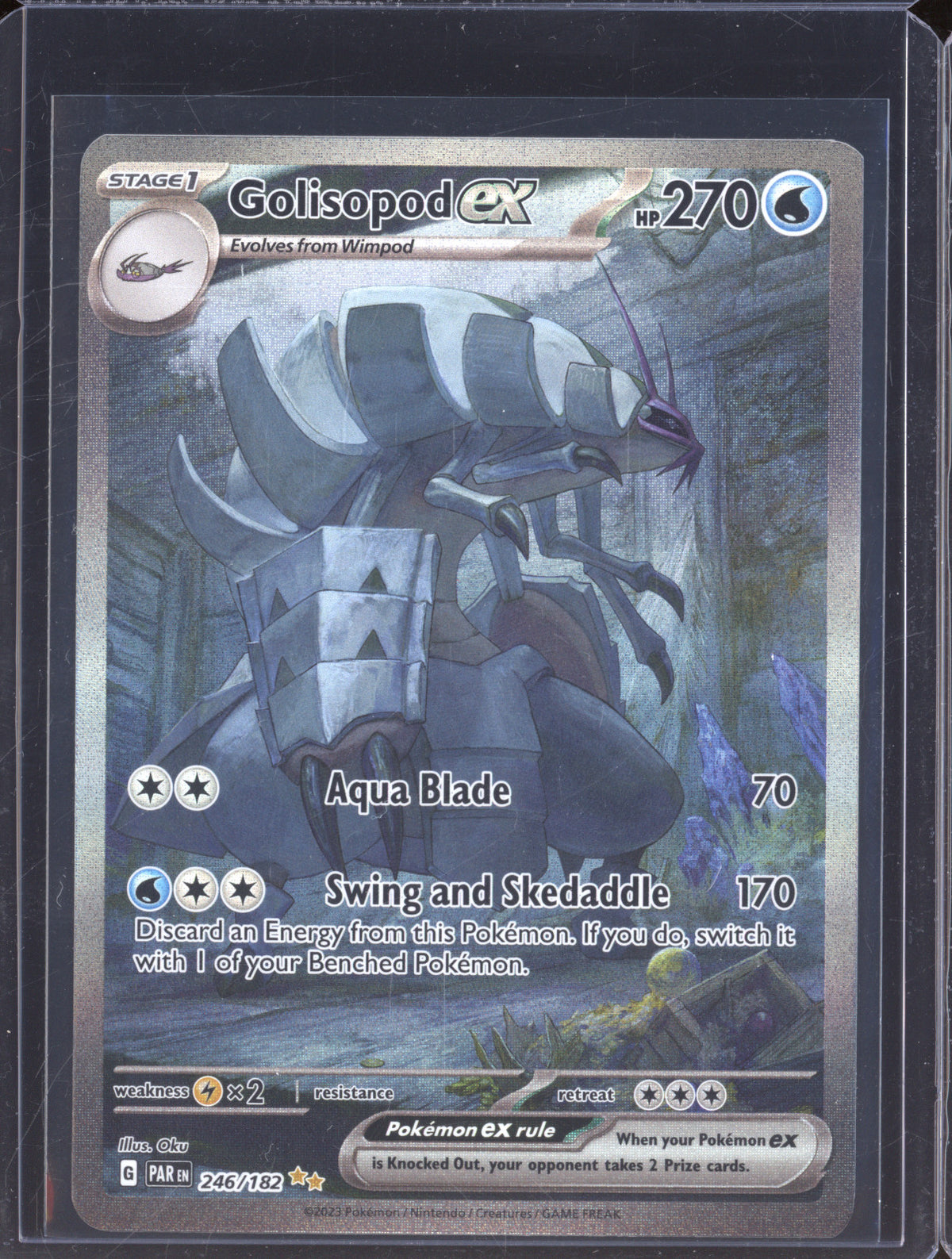 golisopod ex pokemon card Golisopod ex 2023 Pokemon Paradox Rift 246/182 Special Illustration Ra