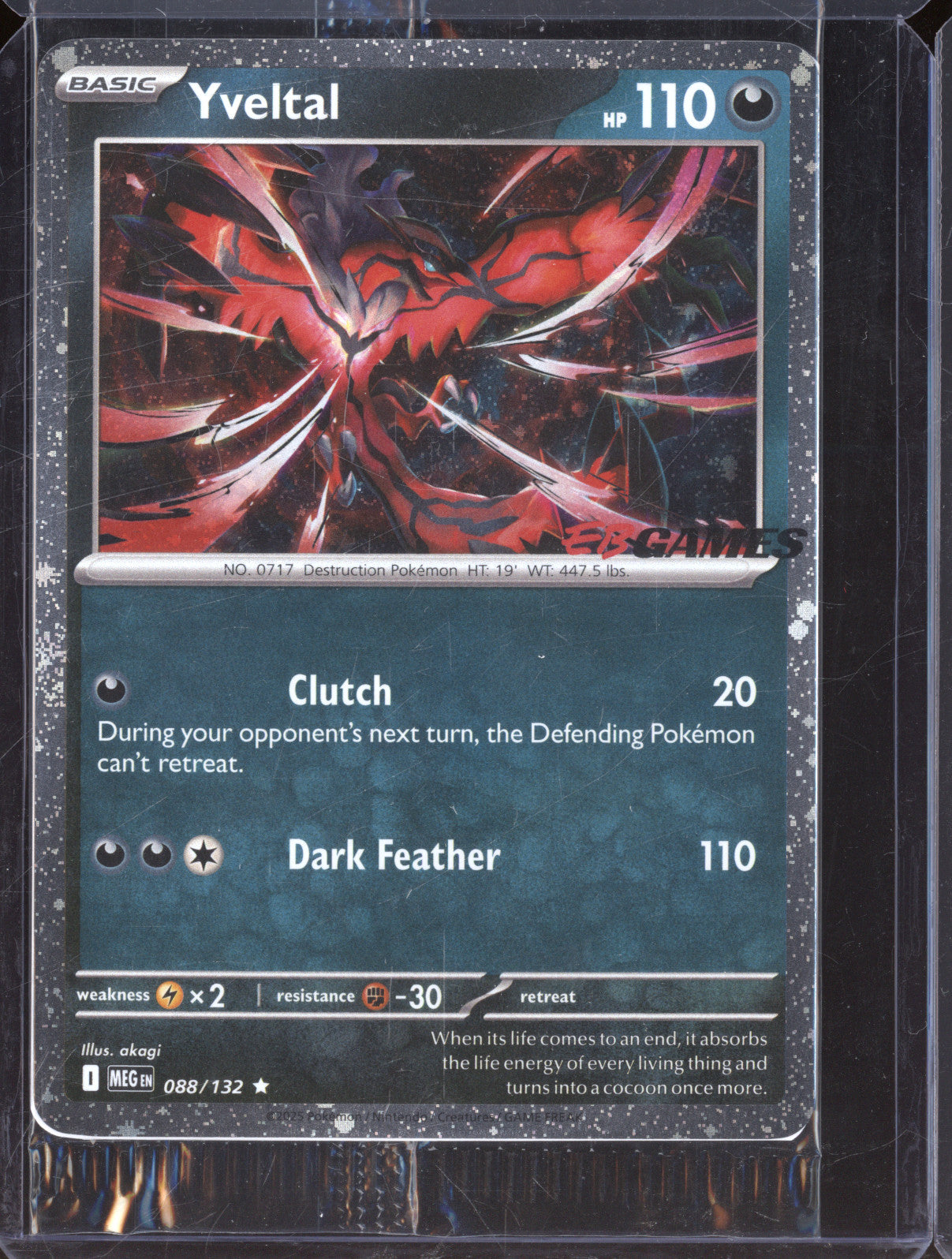Yveltal 2025 Pokemon Mega Evolutions MEG 088/132 EB Games Promo