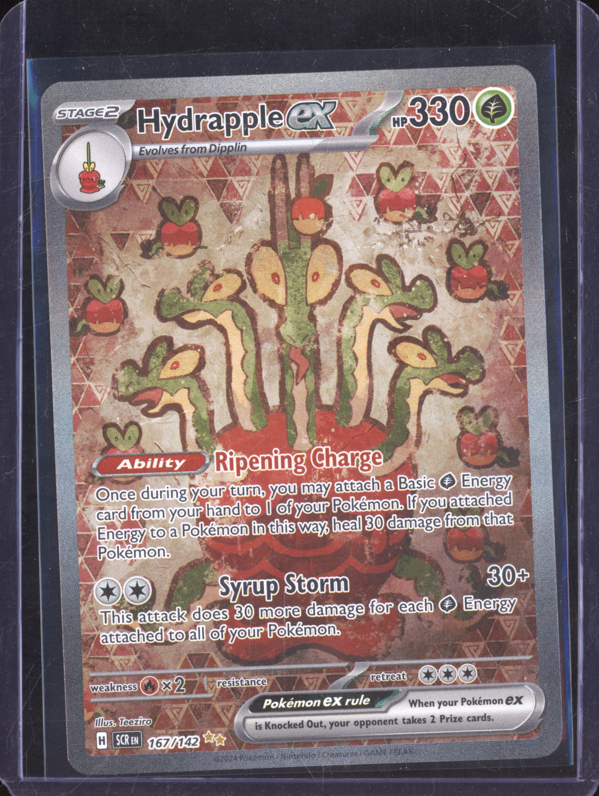 Hydrapple ex 2024 Pokemon Stellar Crown 167/142 Special Illustration Rare