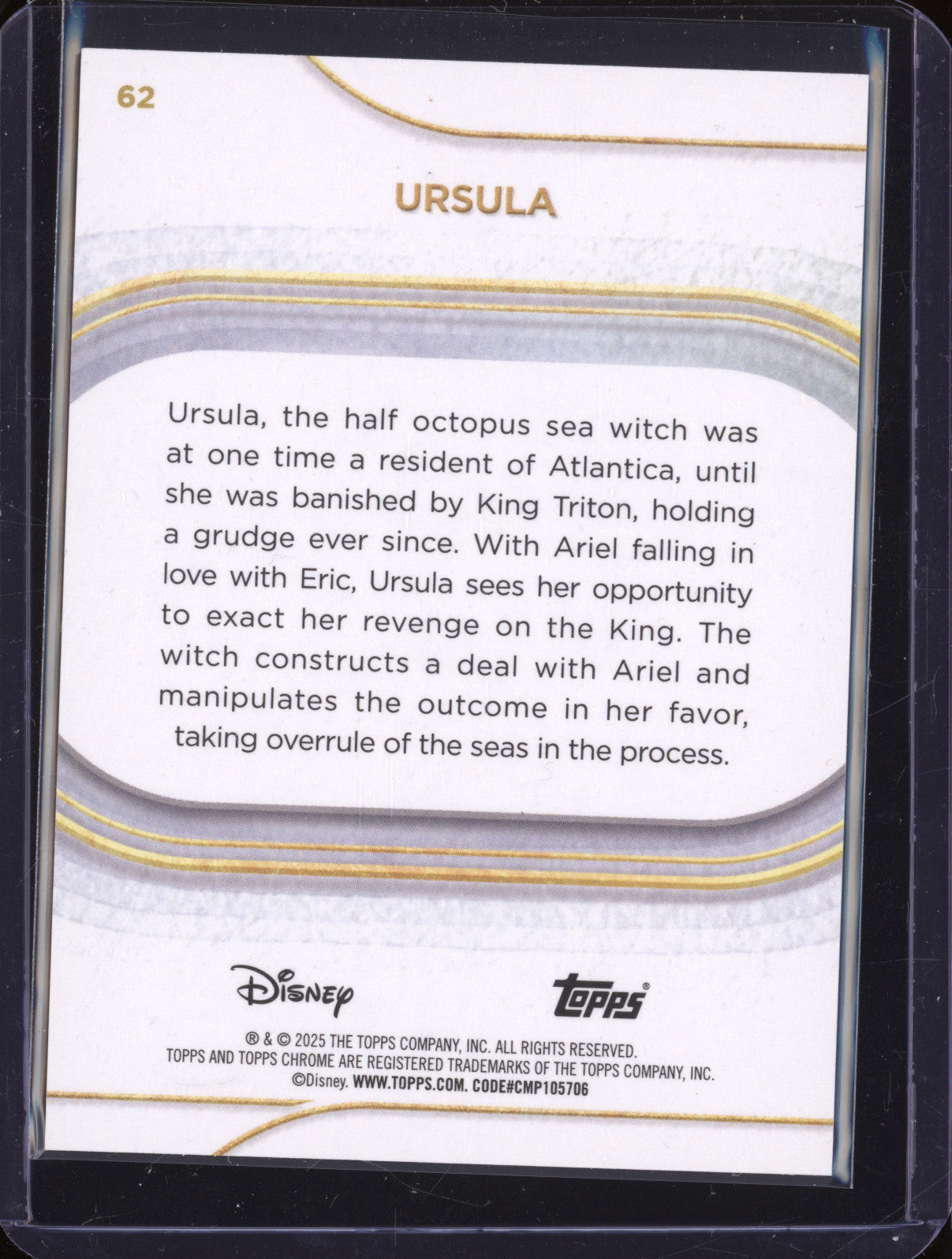 Ursula 2025 Topps Chrome 62 Mickey Mouse Red & Black Refractor 06/28