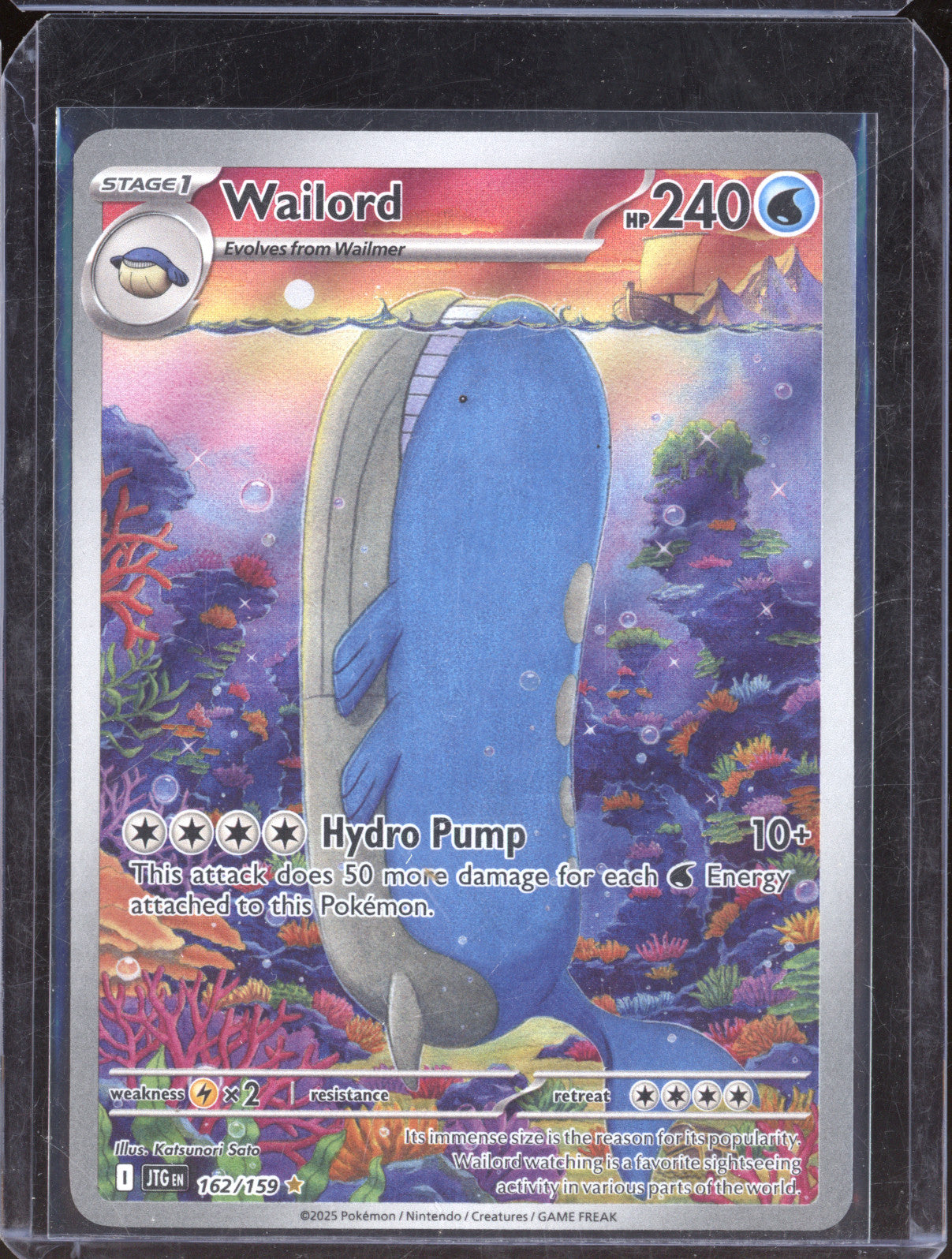 2025 Pokemon Journey Together 162/159 Wailord Illustration Rare