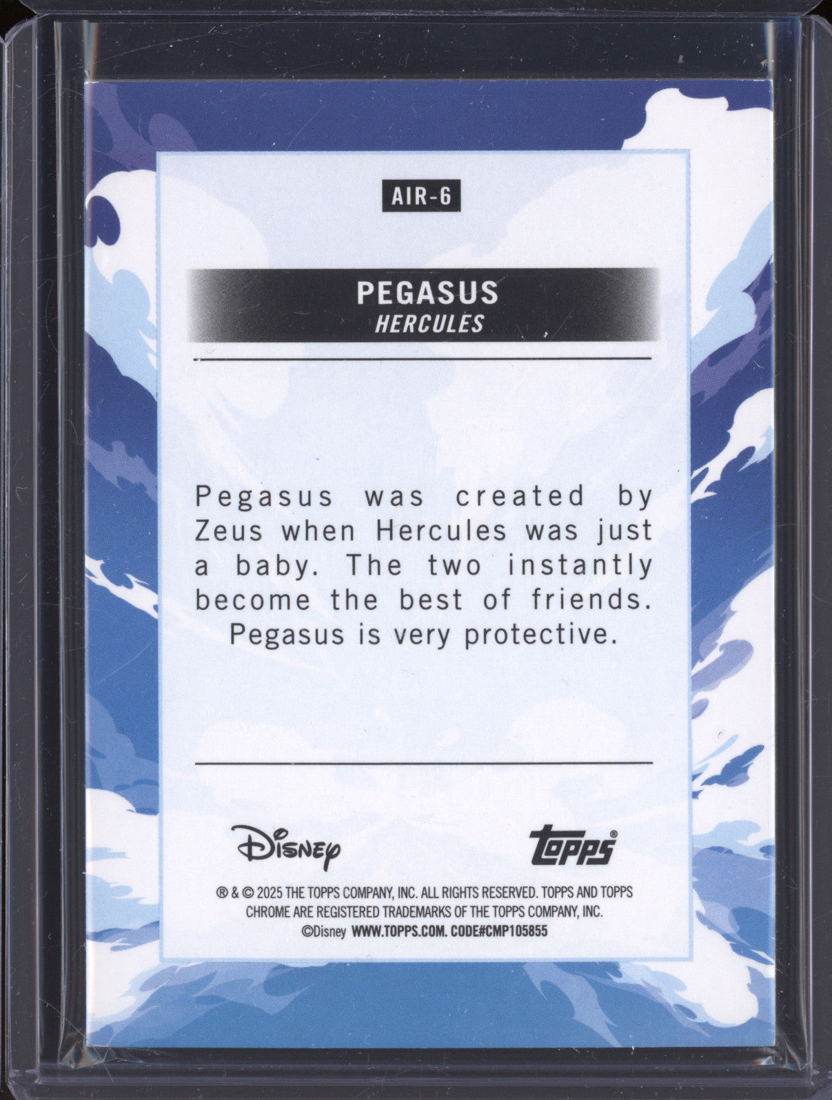 Pegasus 2025 Topps Chrome AIR-6 Air Disney Orange Refractor 16/25