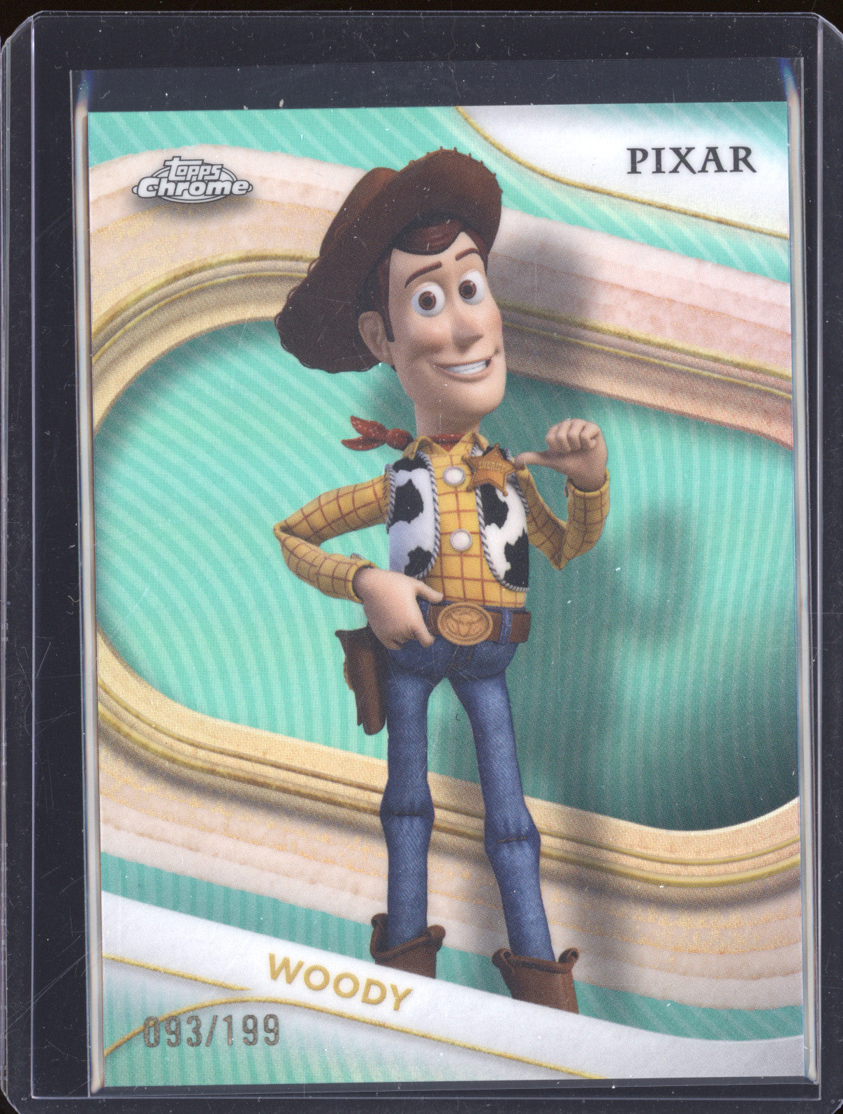 Woody 2025 Topps Chrome 89 Aqua Refractor 093/199
