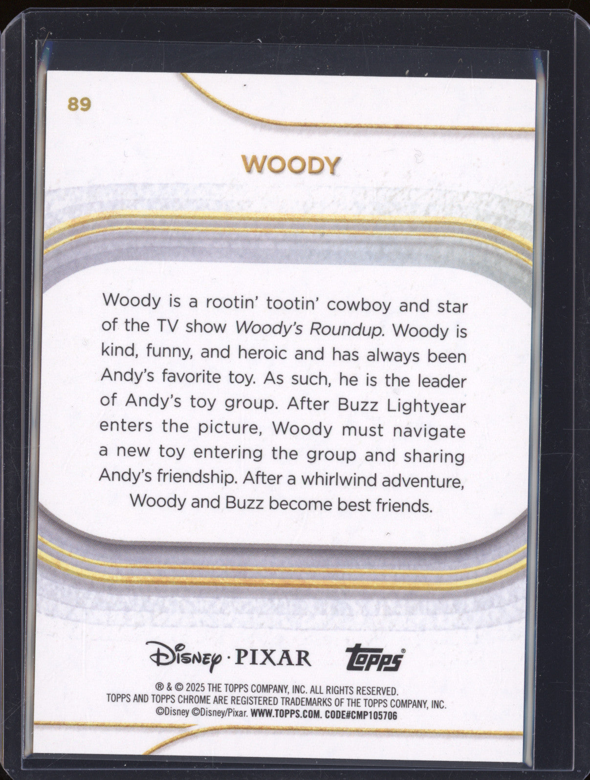 Woody 2025 Topps Chrome 89 Aqua Refractor 093/199