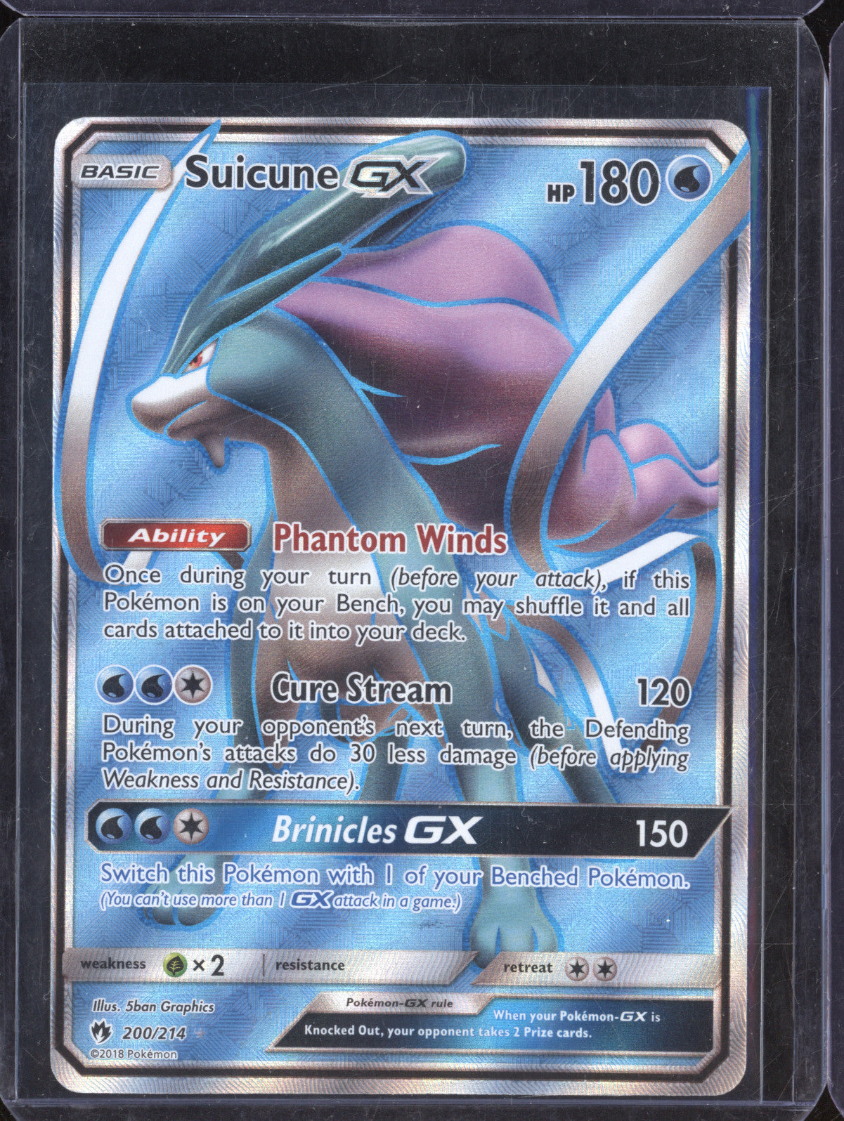 Suicune GX 2018 Pokemon Lost Thunder 200/214 Full Art