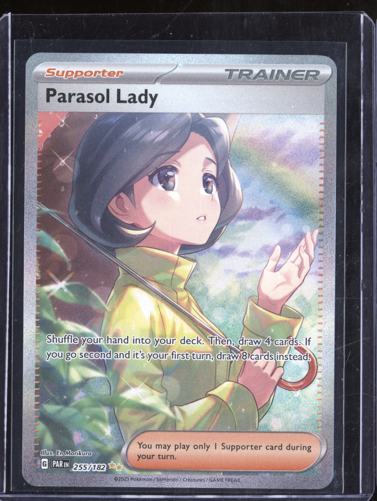 Parasol Lady 2023 Pokemon Paradox Rift 255/182 Special Illustration Rare
