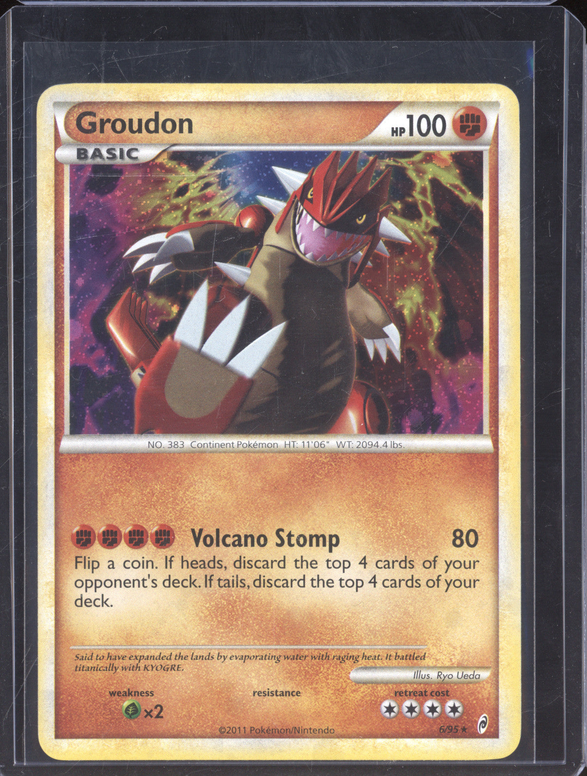 2011 Pokemon Call of Legends 6/95 Groudon Holo