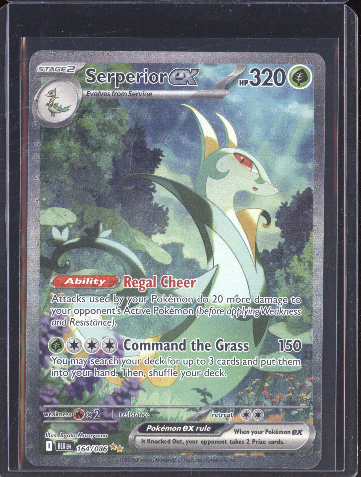 Serperior ex 2025 Pokemon Black Bolt 164/086 Special Illustration Rare