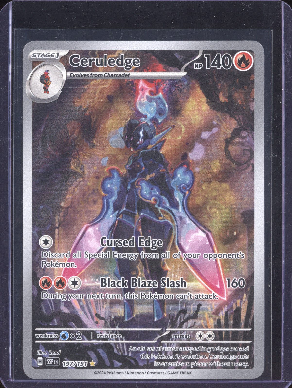 Ceruledge 2024 Pokemon Surging Sparks 197/191 Illustration Rare