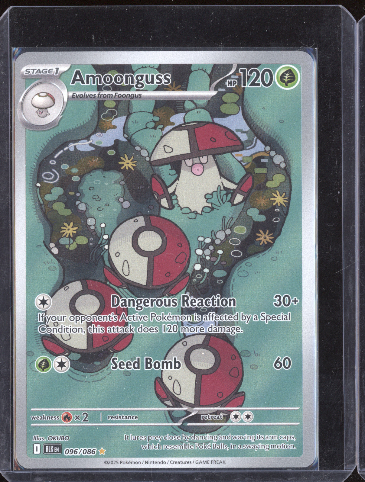 Amoonguss 2025 Pokemon Black Bolt 096/086 Illustration Rare