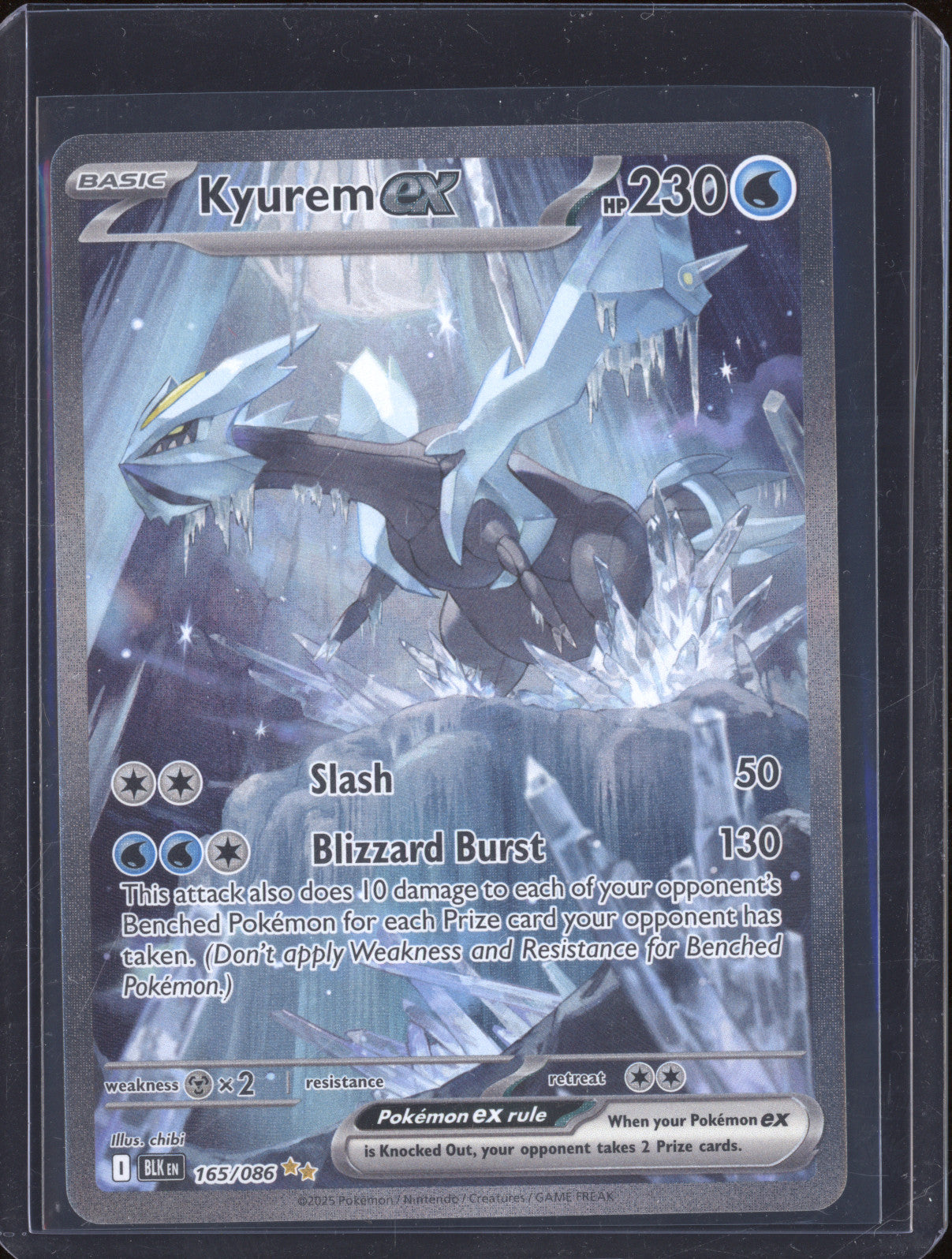 Kyurem ex 2025 Pokemon Black Bolt 165/086 Special Illustration Rare