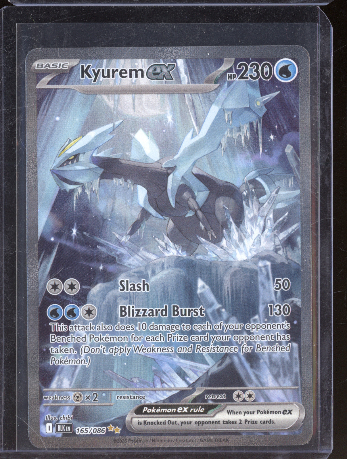 Kyurem ex 2025 Pokemon Black Bolt 165/086 Special Illustration Rare