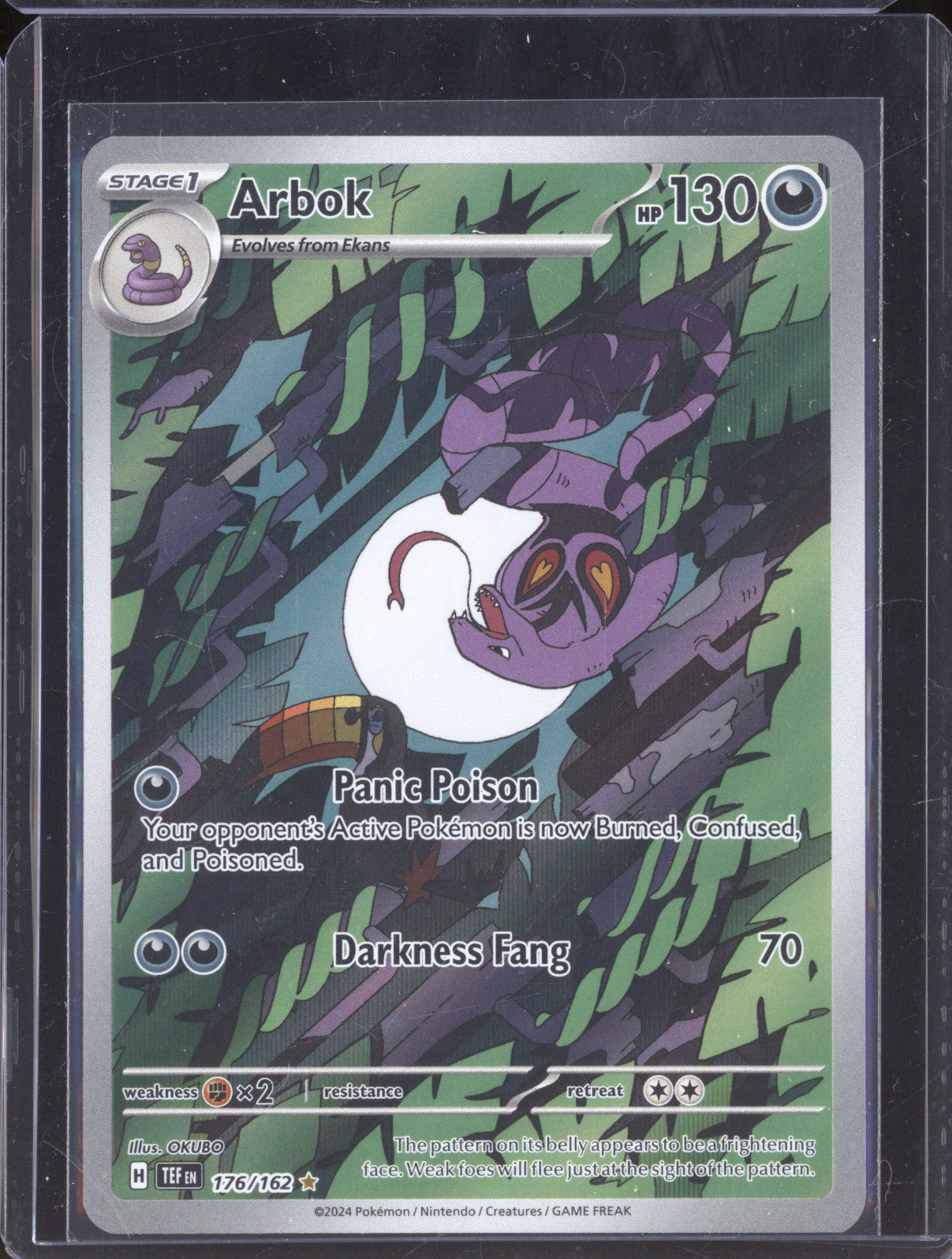 Arbok 2024 Pokemon Temporal Forces 176/162 Illustration Rare