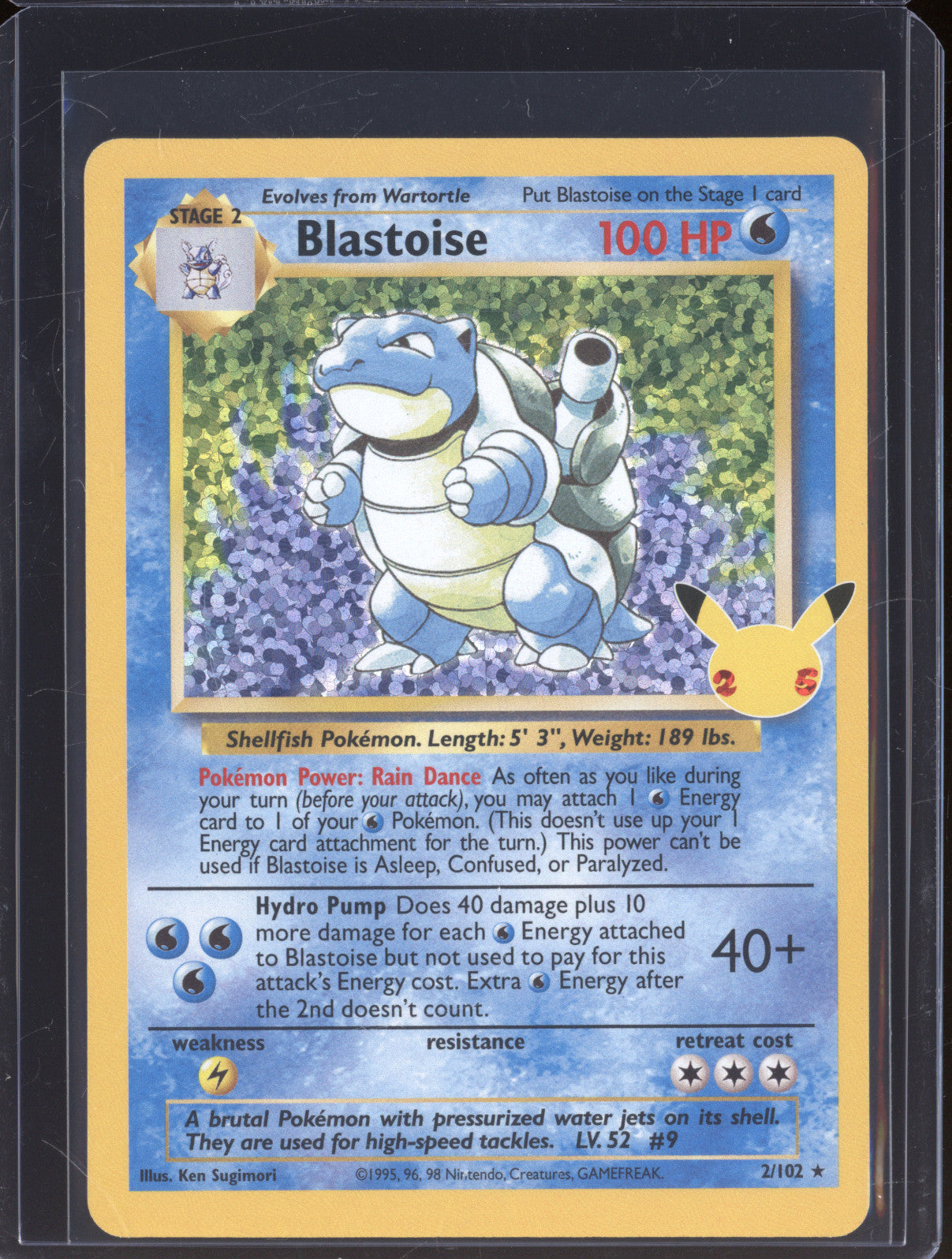 Blastoise 2021 Pokemon 25th Celebrations 2/102 Holo