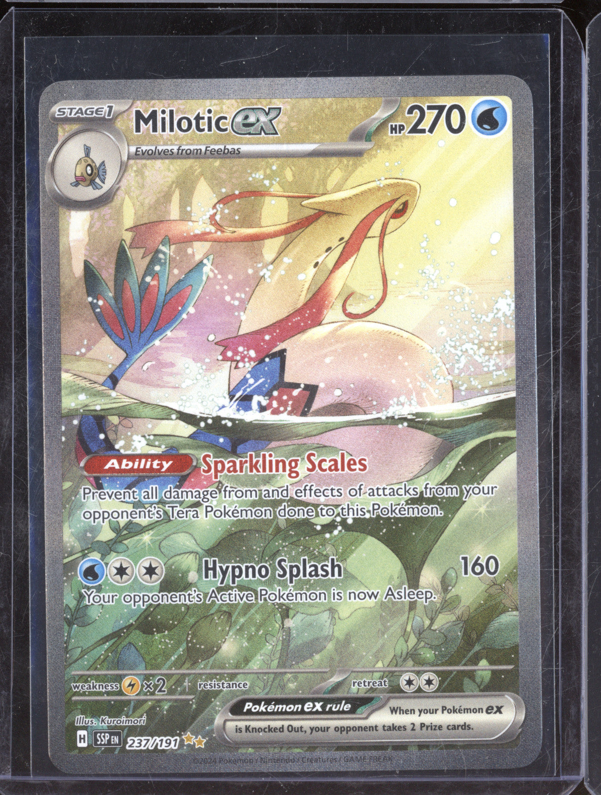 Milotic ex 2024 Pokemon Surging Sparks 237/191 Special Illustration Rare