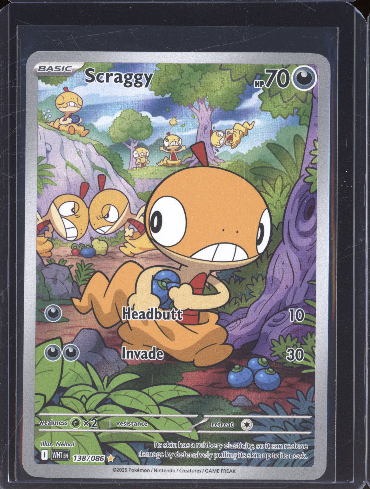 2025 Pokemon White Flare WHT 138 Scraggy Illustration Rare