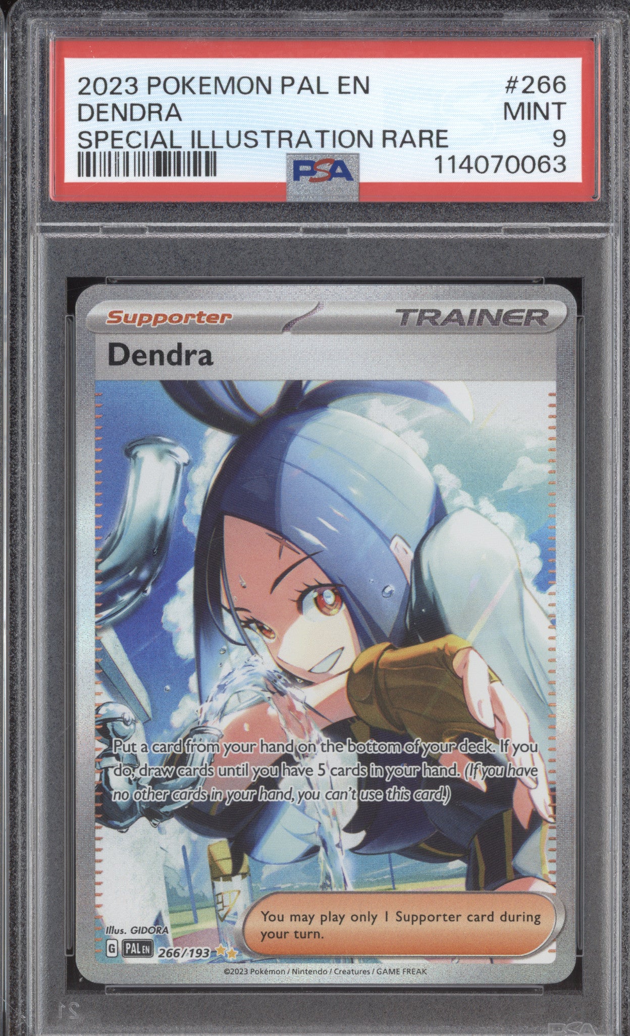 Dendra 2023 Pokemon Paldea Evolved PAL 266/193 Special Illustration Rare PSA 9
