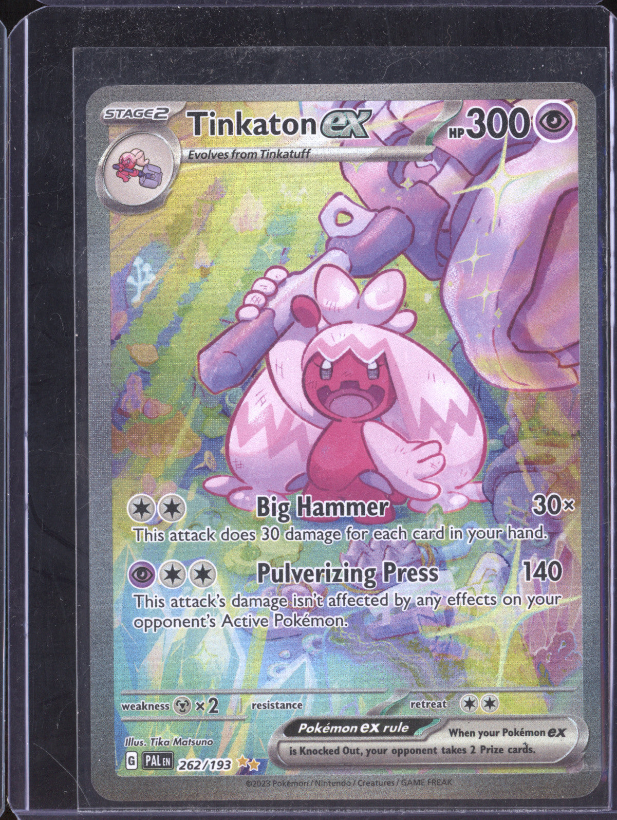 Tinkaton ex 2023 Pokemon Paldea Evolved 262/193 Special Illustration Rare