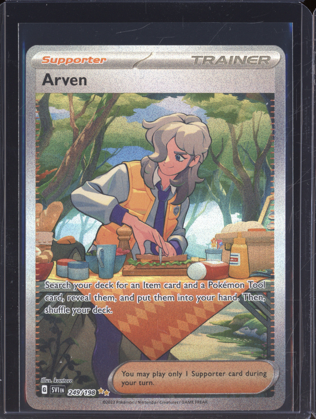 2023 Pokemon Scarlet & Violet SVI 249 Arven Special Illustration Rare