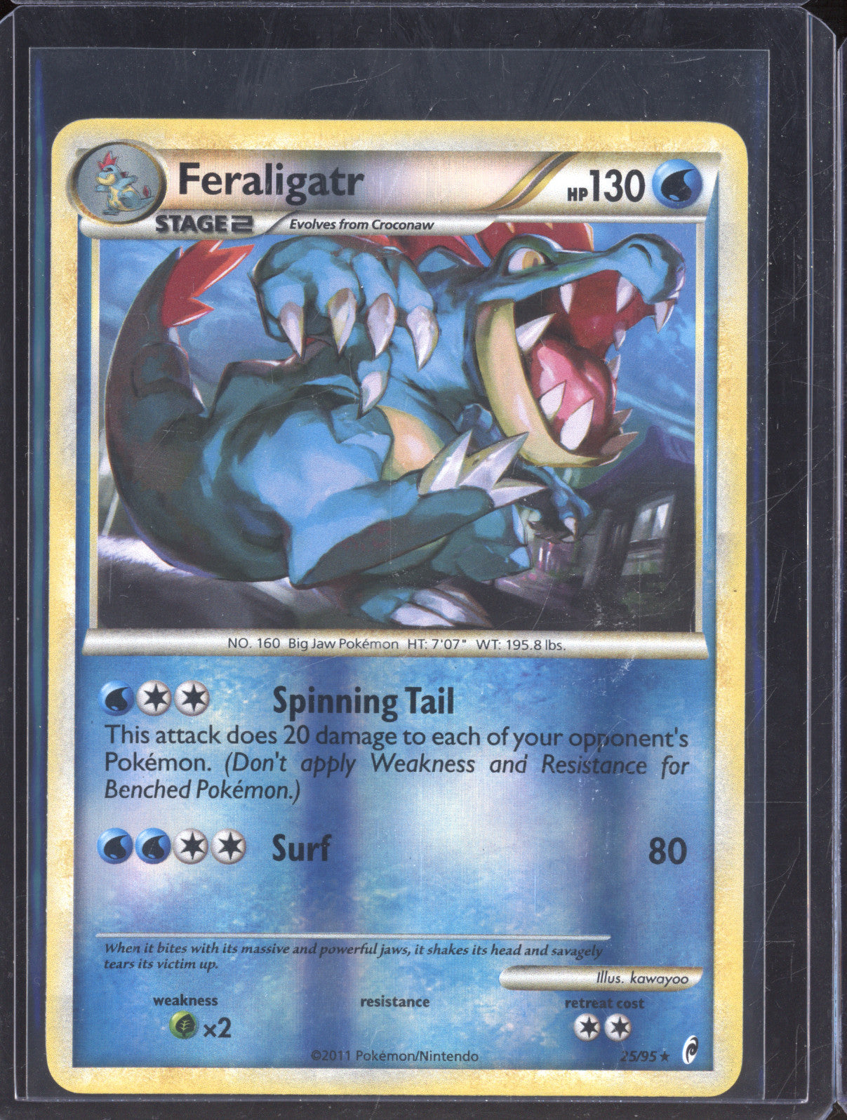 2011 Pokemon HeartGold & SoulSilver 25/95 Feraligatr Reverse Holo
