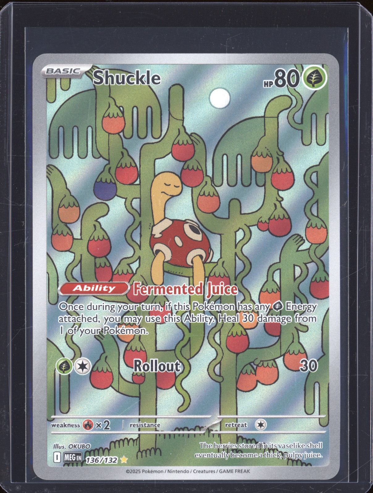 2025 Pokemon Mega Evolution MEG 136 Shuckle Illustration Rare
