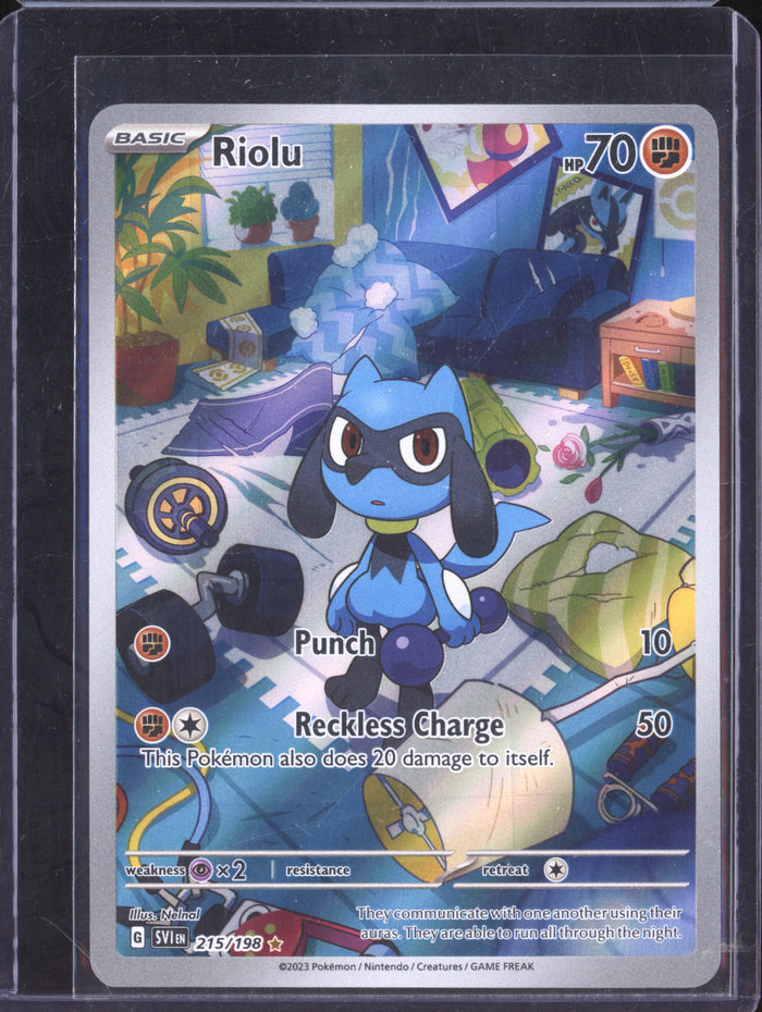 How Rare Is Riolu Riolu 2023 Pokemon Scarlet & Violet 215/198 Illustration Rare