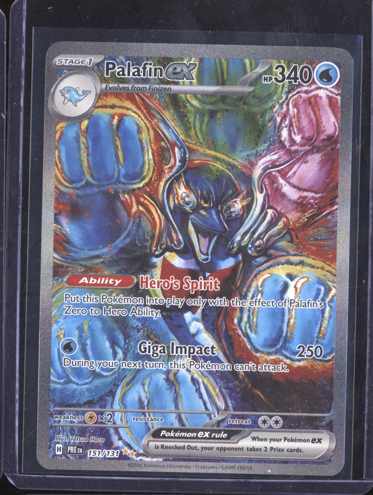 Palafin ex 2025 Pokemon Prismatic Evolutions 151/131 Special Illustration Rare