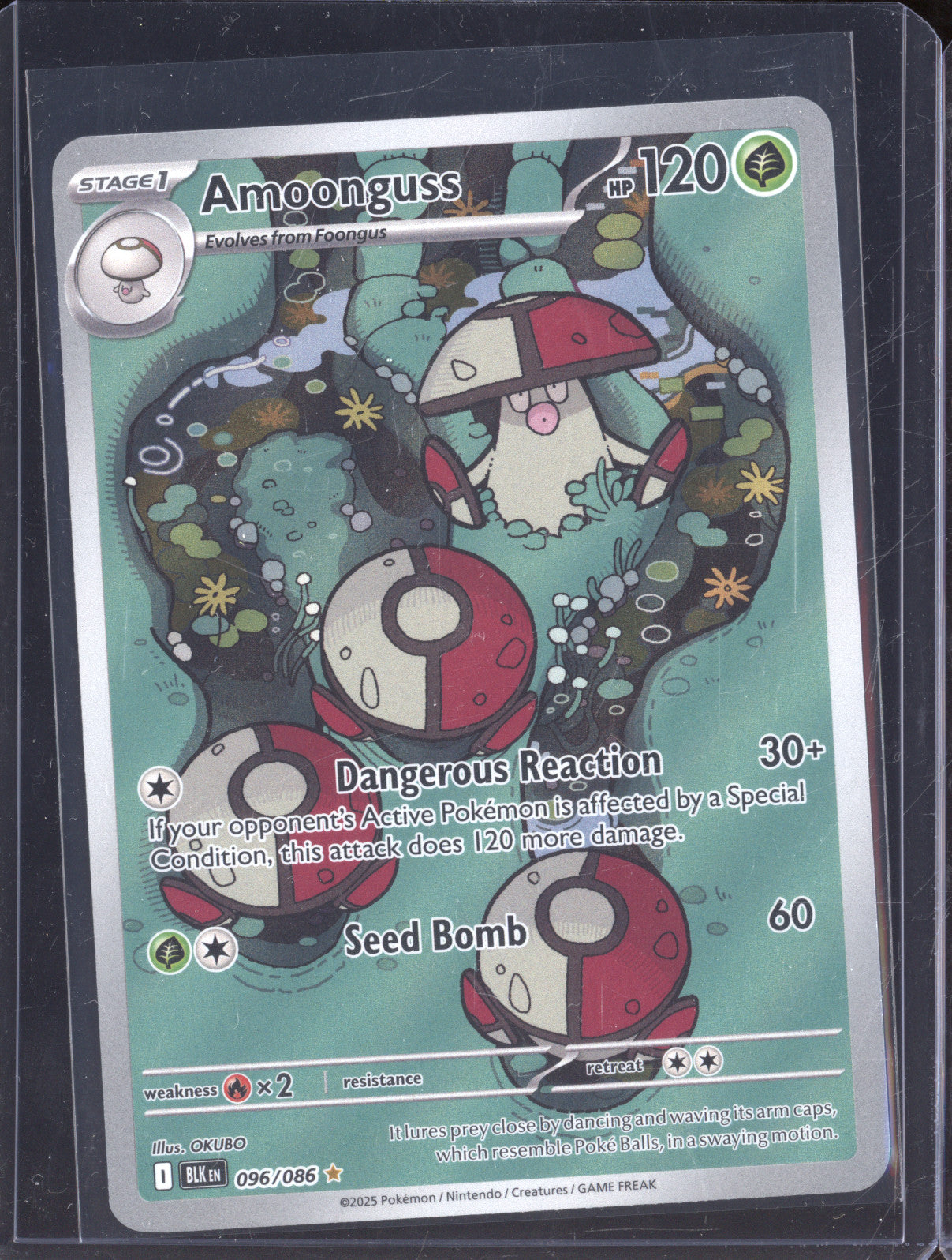 Amoonguss 2025 Pokemon Black Bolt 096/086 Illustration Rare