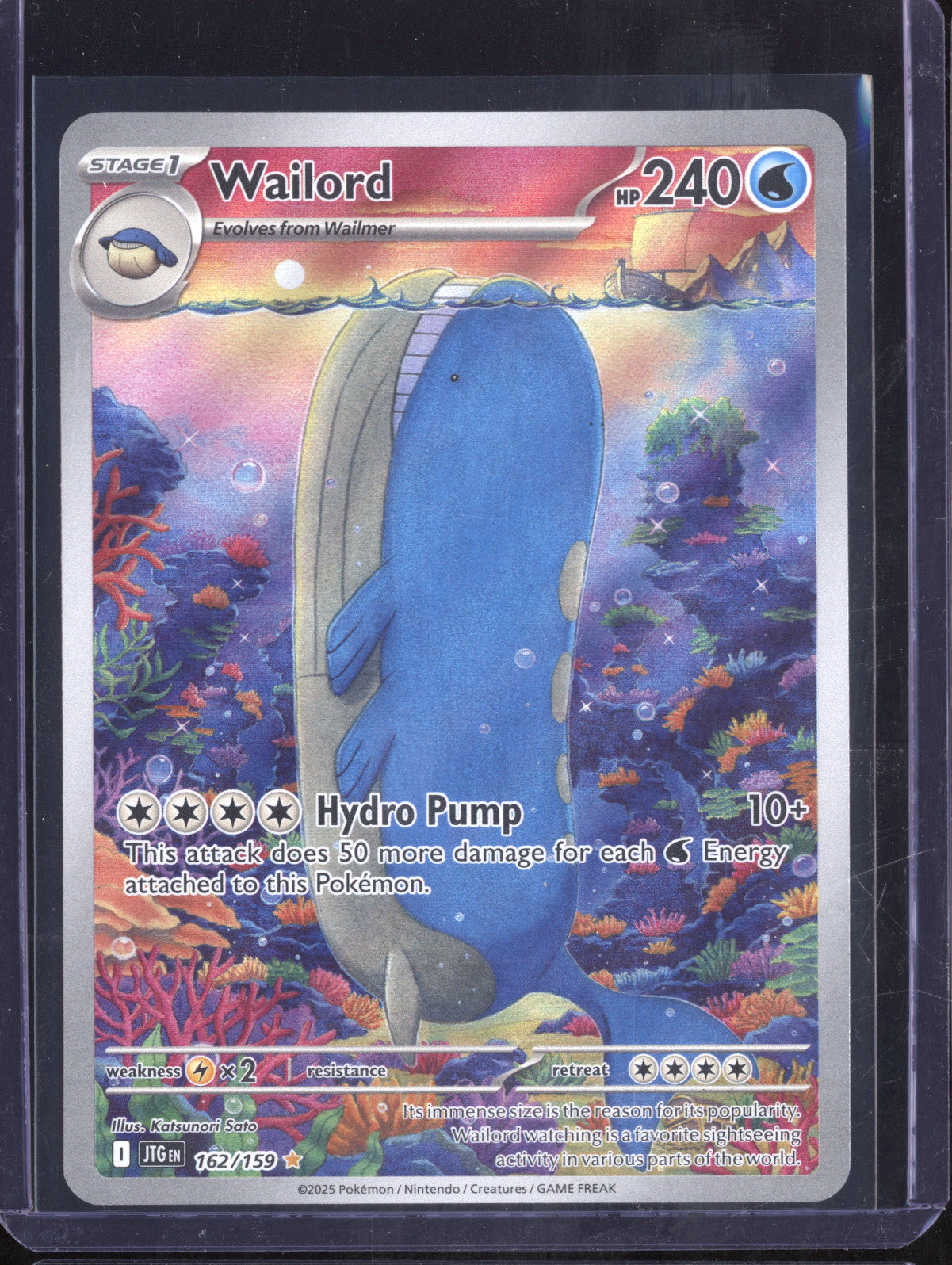 Wailord 2025 Pokemon Journey Together 162/159 Illustration Rare