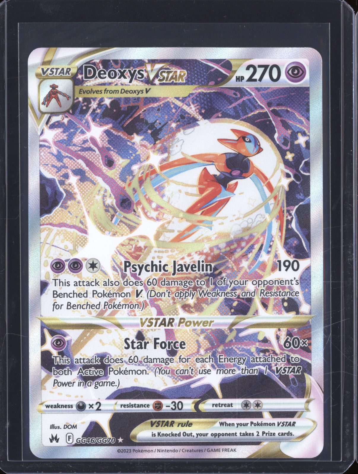 Deoxys Vstar 2023 Pokemon Crown Zenith GG46/GG70 Ultra Rare