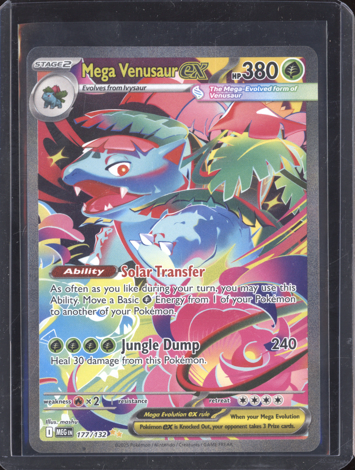 2025 Pokemon Mega Evolutions 177/132 Mega Venusaur ex Special Illustration Rare