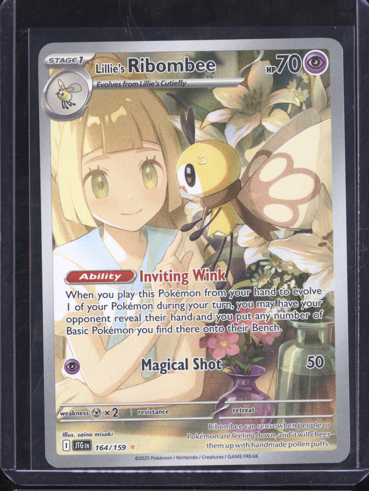 Lillie's Ribombee 2025 Pokemon Journey Together 164/159 Illustration Rare