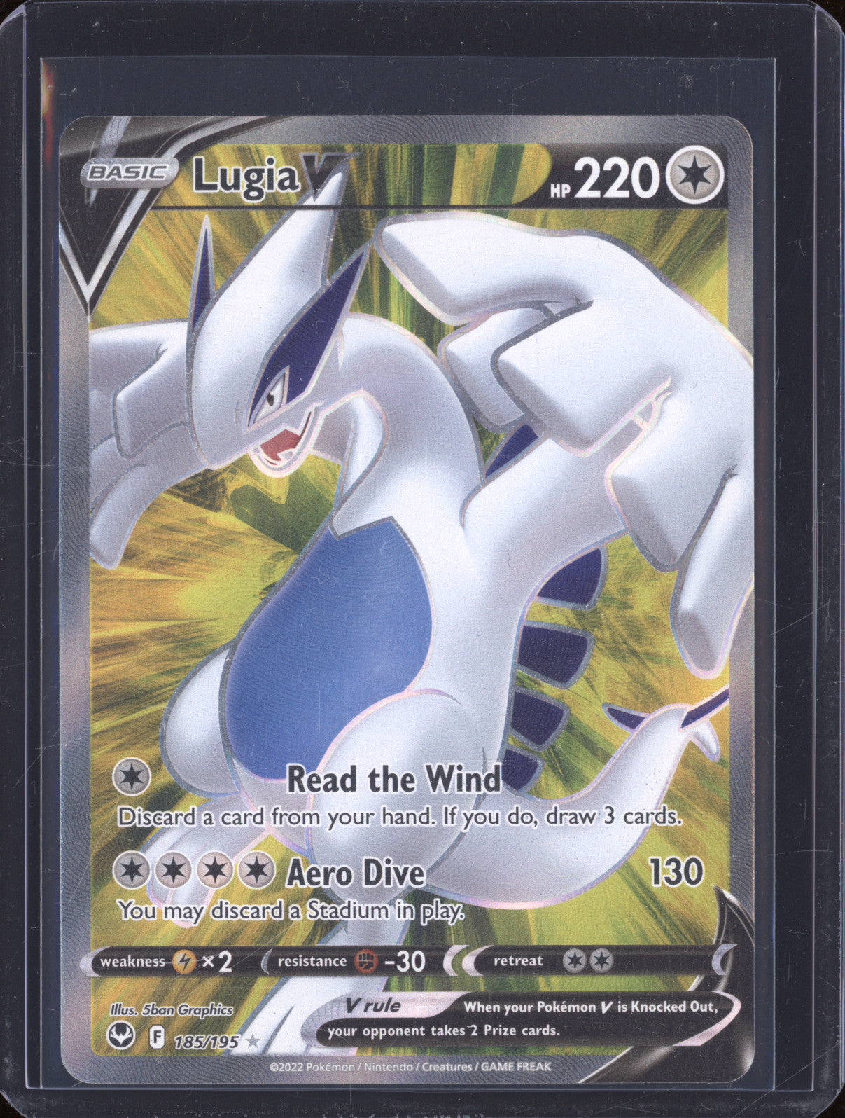 Lugia V 2022 Pokemon Silver Tempest 185/195 Ultra Rare