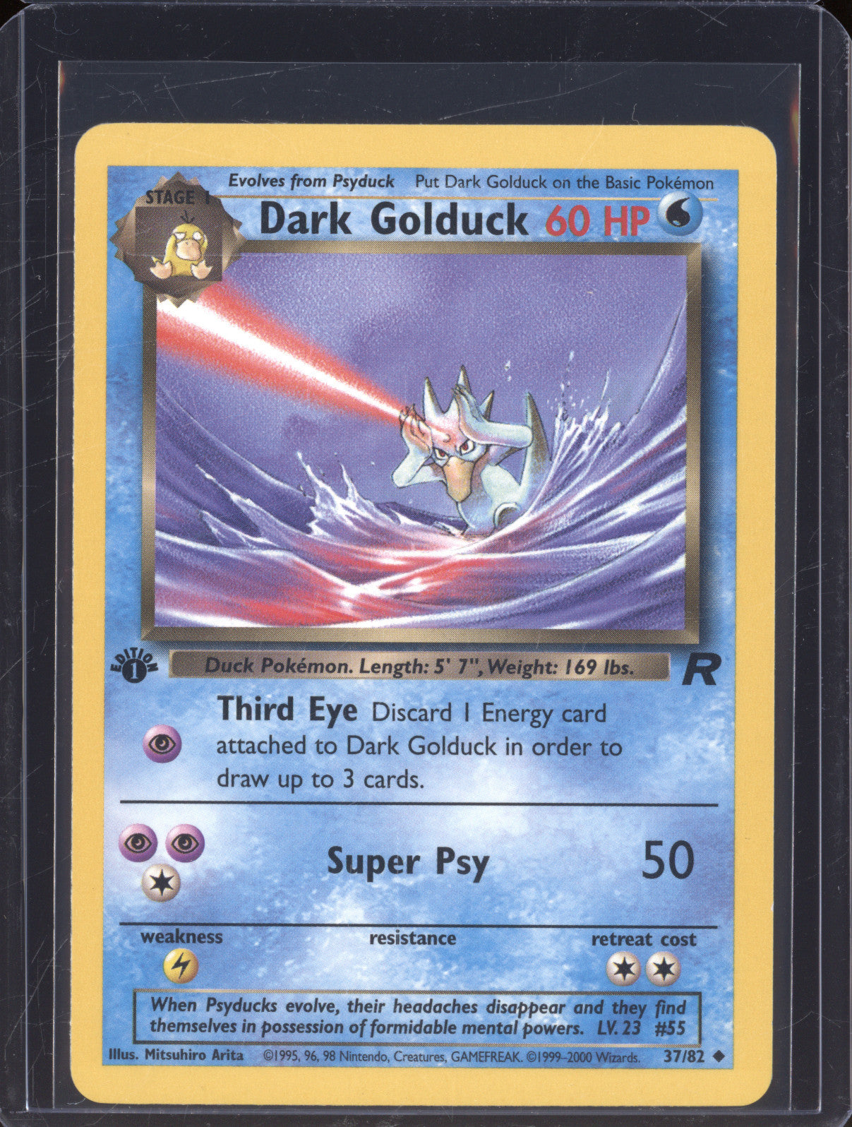 Dark Golduck 2000 Pokemon Team Rocket 37/82 1ts Edition Uncommon
