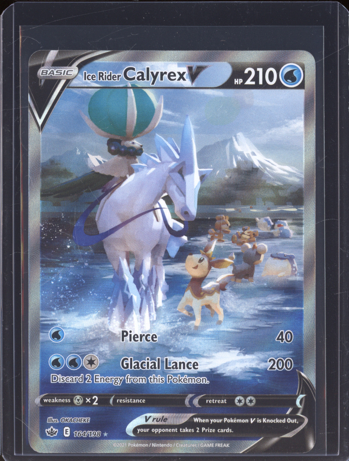 Ice Rider Calyrex 2021 Pokemon Chilling Reign 164/198 Ultra Rare
