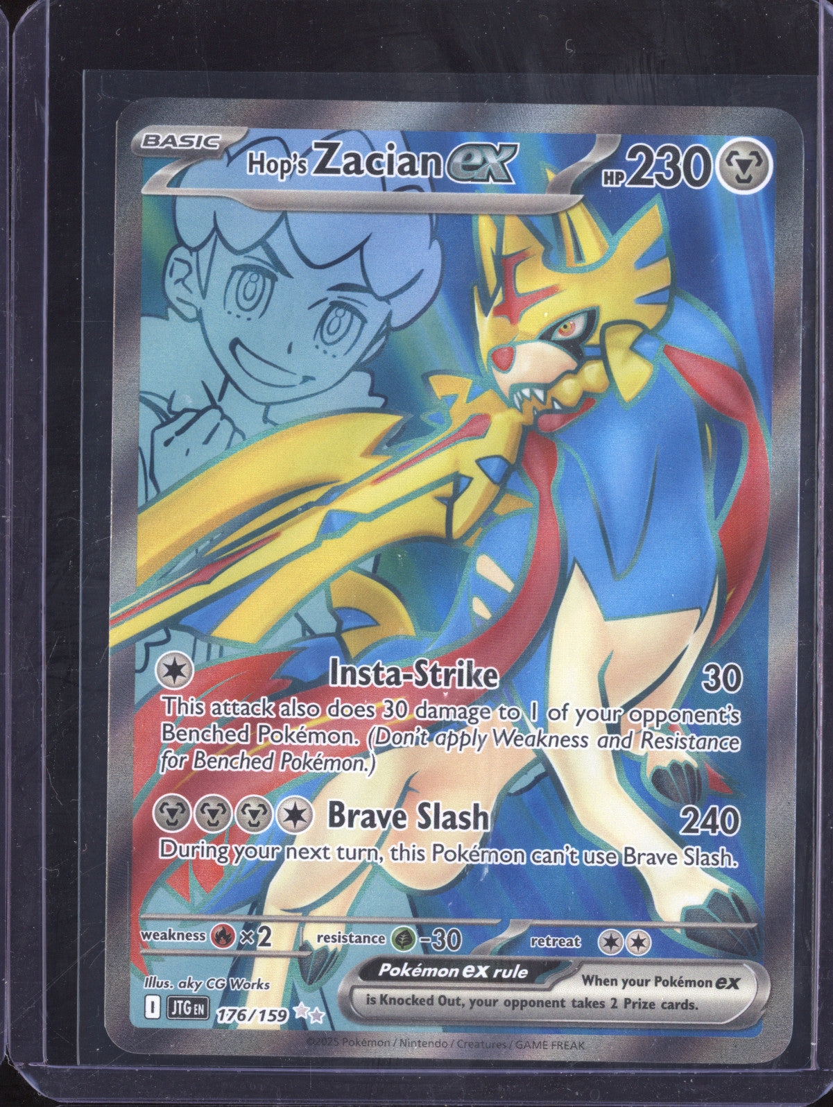 Hop's Zacian ex 2025 Pokemon Journey Together 176/159 Ultra Rare
