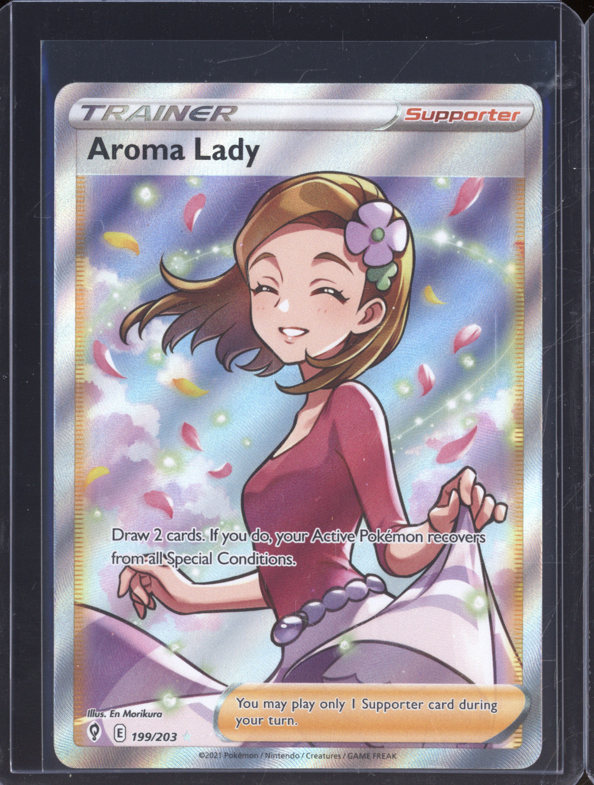 Aroma Lady 2021 Pokemon Evolving Skies 199/203 Ultra Rare
