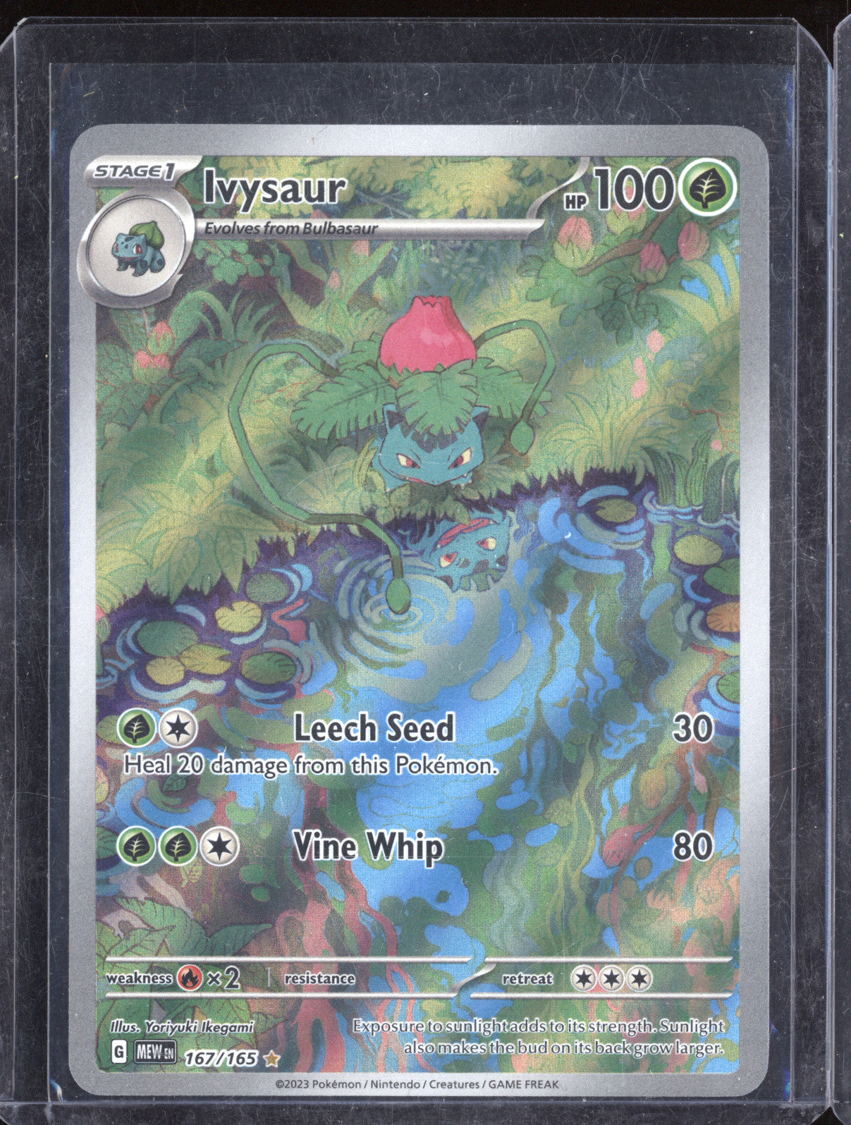 Ivysaur 2023 Pokemon Scarlet & Violet 151 MEW 167/165 Illustration Rare