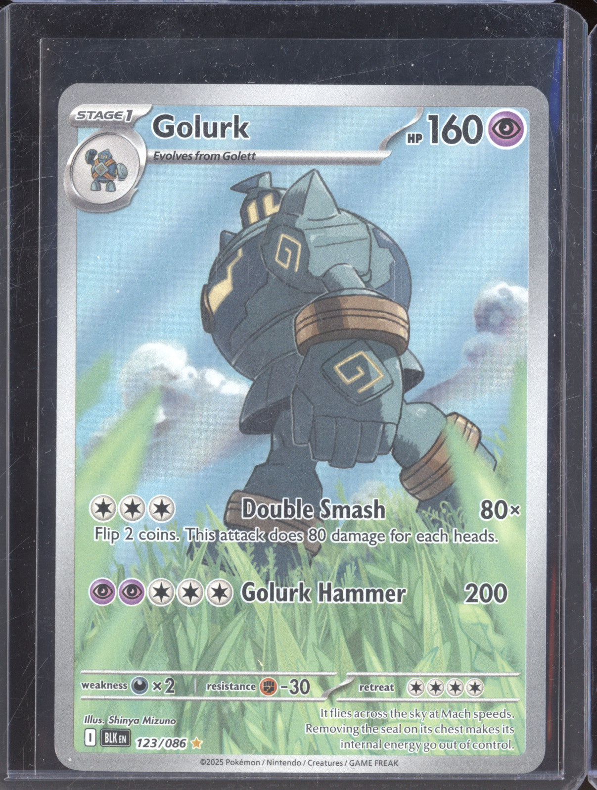 2025 Pokemon Black Bolt 123/086 Golurk Illustration Rare