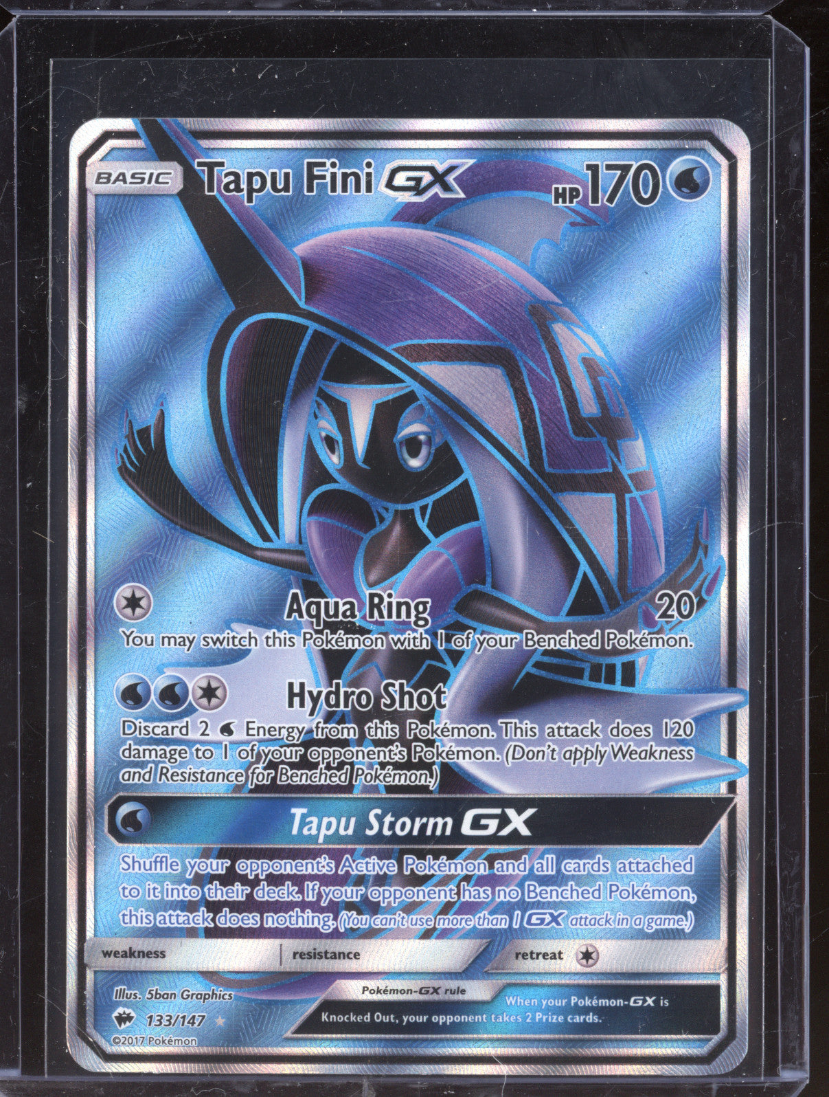 2017 Pokemon Burning Shadows 133/147 Tapu Fini GX Full Art