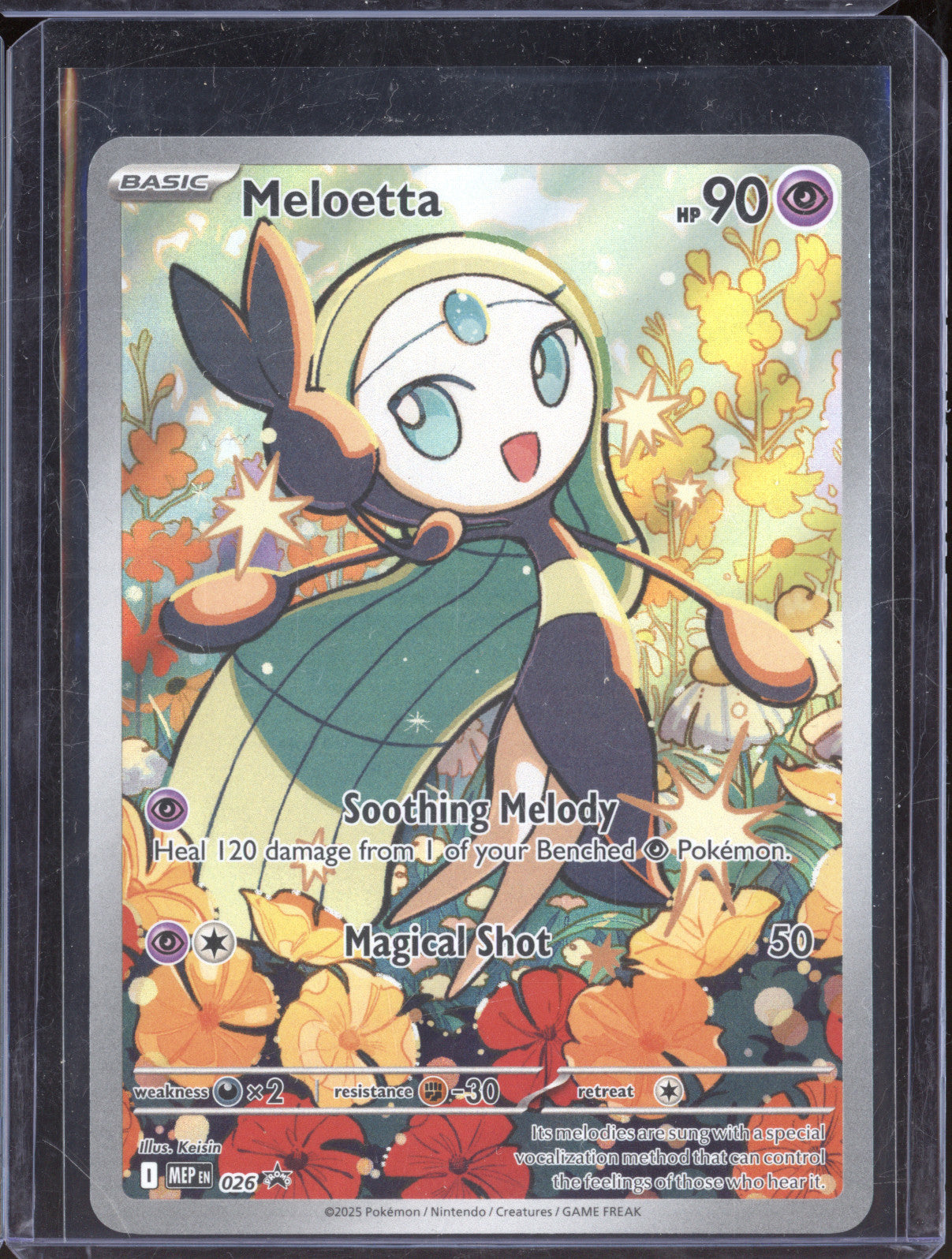 2025 Pokemon Mega Battle Deck MEP 026 Meloetta Illustration Rare Promo