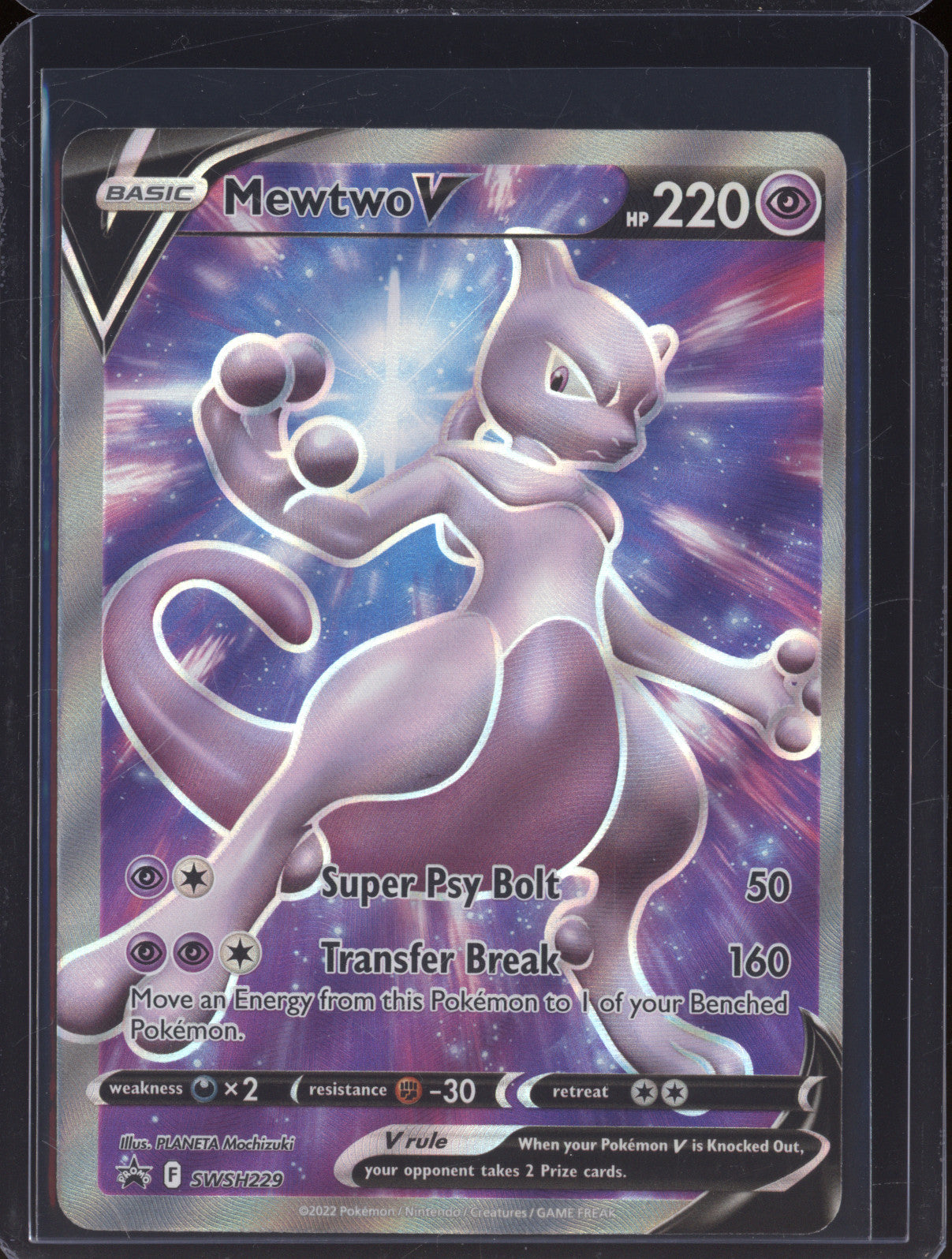 Mewtwo V 2022 Pokemon Sword & Shield Promo SWSH229 Promo