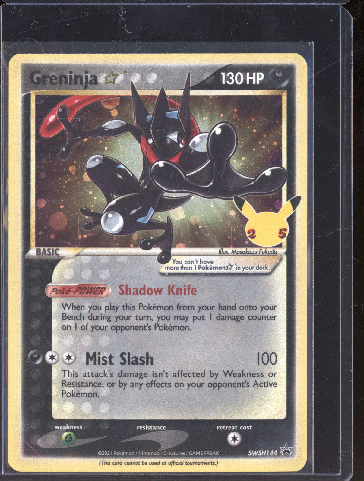 Greninja 2021 Pokemon Celebrations Classic Collection SWSH144 Gold Star Promo