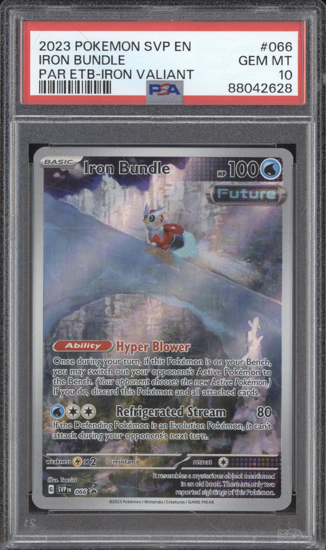 Iron Bundle 2023 Pokemon Scarlet & Violet Promo SVP 066 Iron Valiant ETB PSA 10