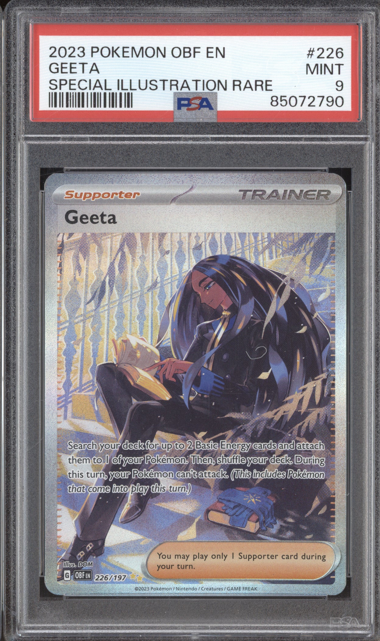 Geeta 2023 Pokemon Obsidian Flames OBF 226/197 Special Illustration Rare PSA 9