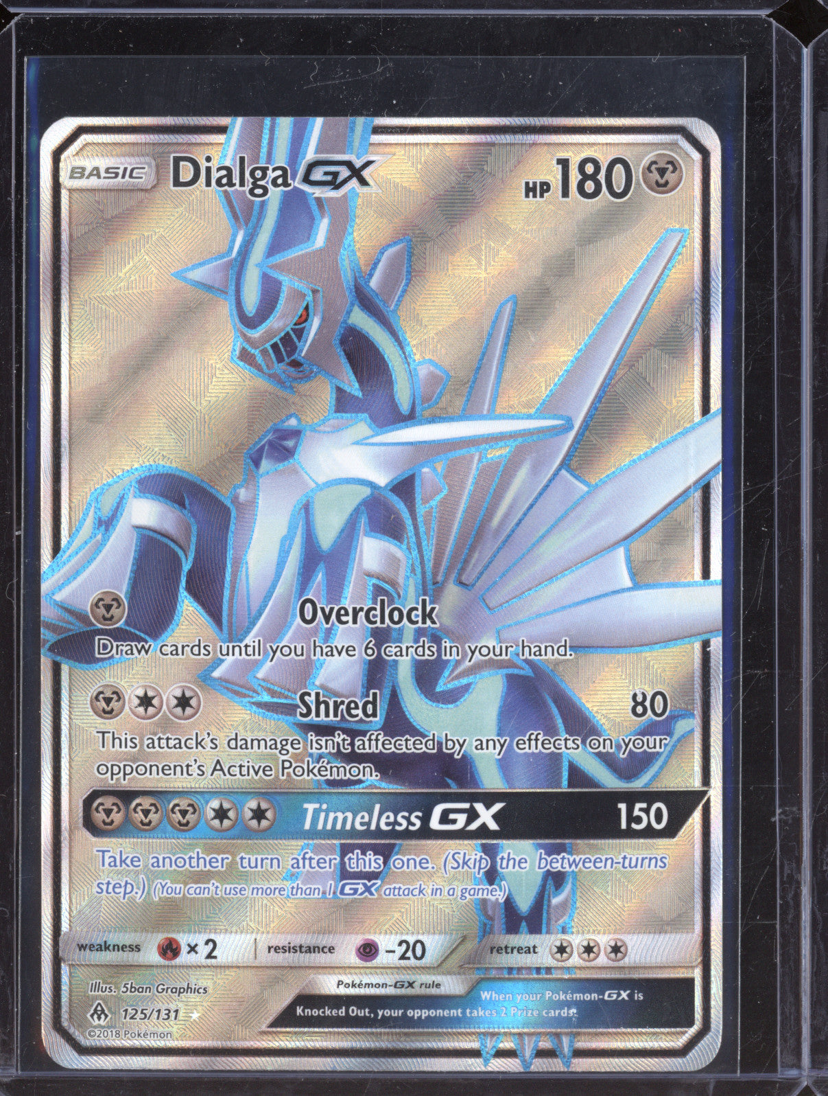 2018 Pokemon TCG Forbidden Light 125/131 Dialga GX Full Art