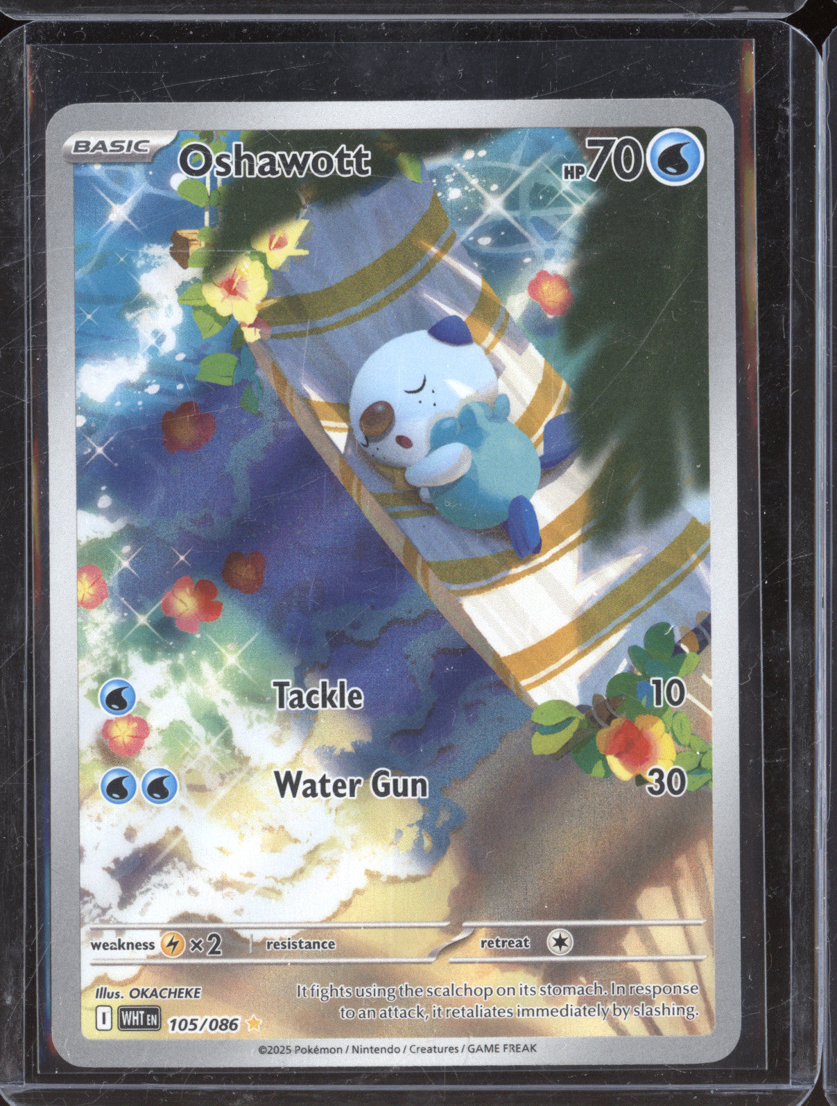 Oshawott 2025 Pokemon White Flare WHT 105/086 Illustration Rare
