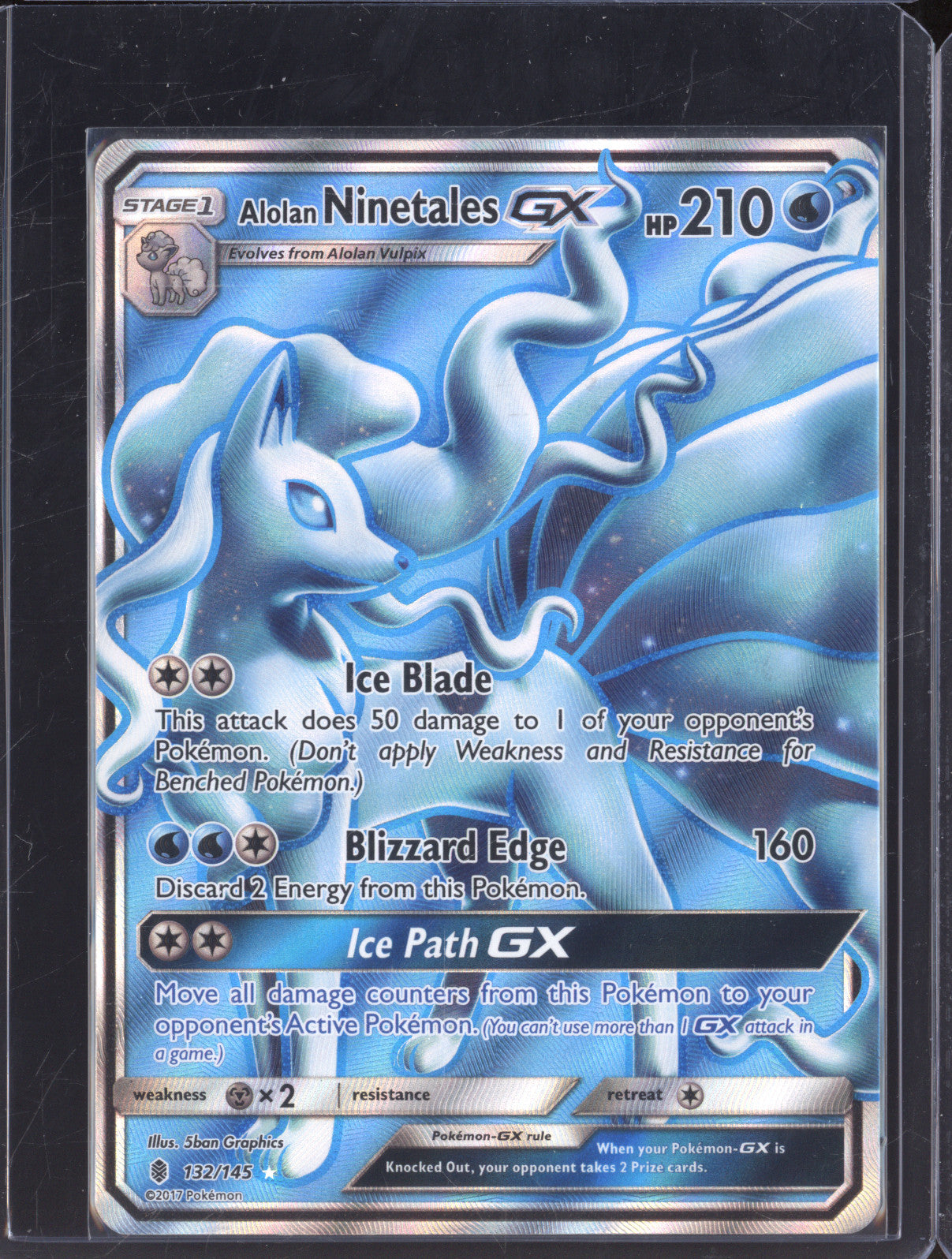 Alolan Ninetales GX 2017 Pokemon Guardians Rising 132/145 Ultra Rare