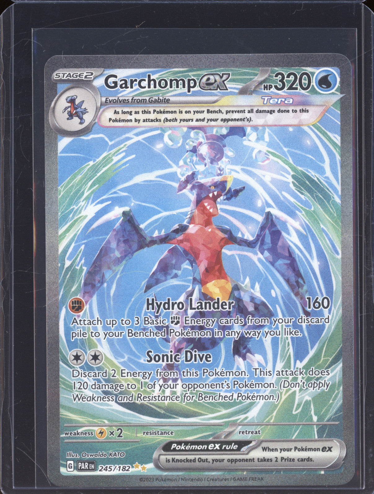 Garchomp ex 2023 Pokemon Paradox Rift PAR 245/182 Special Illustration Rare